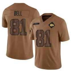 Youth Blake Bell Kansas City Chiefs No.81 Limited 2023 Salute To Service Jersey - Brown