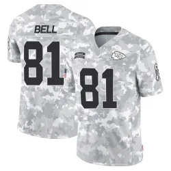 Youth Blake Bell Kansas City Chiefs No.81 Limited 2024 Salute to Service Jersey - Arctic Camo