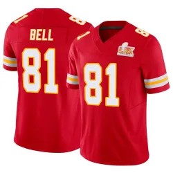 Youth Blake Bell Kansas City Chiefs No.81 Limited Vapor F.U.S.E. Super Bowl LIX Jersey - Red