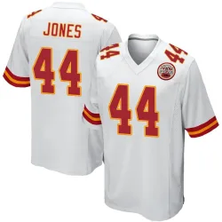 Youth Cam Jones Kansas City Chiefs No.44 Game Jersey - White