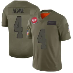 Youth Chad Henne Kansas City Chiefs No.4 Limited 2019 Salute to Service Jersey - Camo