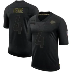 Youth Chad Henne Kansas City Chiefs No.4 Limited 2020 Salute To Service Jersey - Black