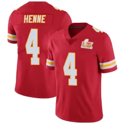 Youth Chad Henne Kansas City Chiefs No.4 Limited Team Color Vapor Untouchable Super Bowl LIX Jersey - Red