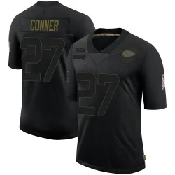 Youth Chamarri Conner Kansas City Chiefs No.27 Limited 2020 Salute To Service Jersey - Black