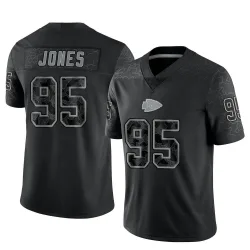 Youth Chris Jones Kansas City Chiefs No.95 Limited Reflective Jersey - Black