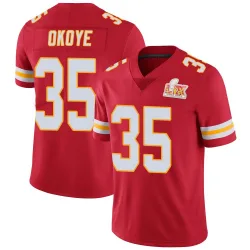 Youth Christian Okoye Kansas City Chiefs No.35 Limited Team Color Vapor Untouchable Super Bowl LIX Jersey - Red