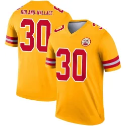 Youth Christian Roland-Wallace Kansas City Chiefs No.30 Legend Inverted Jersey - Gold