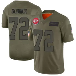 Youth Chukwuebuka Godrick Kansas City Chiefs No.72 Limited 2019 Salute to Service Jersey - Camo
