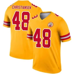 Youth Cole Christiansen Kansas City Chiefs No.48 Legend Inverted Jersey - Gold