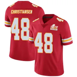 Youth Cole Christiansen Kansas City Chiefs No.48 Limited Team Color Vapor Untouchable Super Bowl LIX Jersey - Red
