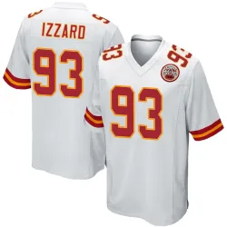 Youth Coziah Izzard Kansas City Chiefs No.93 Game Jersey - White