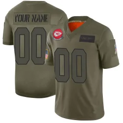 Youth Custom Kansas City Chiefs No.00 Limited 2019 Salute to Service Jersey - Camo