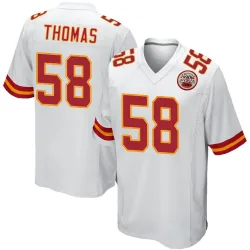 Youth Derrick Thomas Kansas City Chiefs No.58 Game Jersey - White