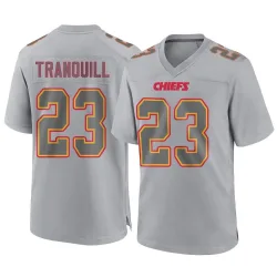Youth Drue Tranquill Kansas City Chiefs No.23 Game Atmosphere Fashion Jersey - Gray