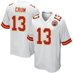 Youth Dustin Crum Kansas City Chiefs No.13 Game Jersey - White