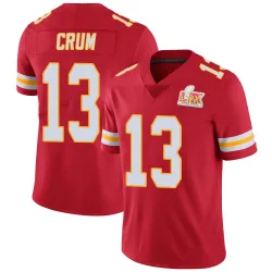 Youth Dustin Crum Kansas City Chiefs No.13 Limited Team Color Vapor Untouchable Super Bowl LIX Jersey - Red