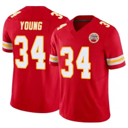 Youth Elijah Young Kansas City Chiefs No.34 Limited Vapor F.U.S.E. Jersey - Red