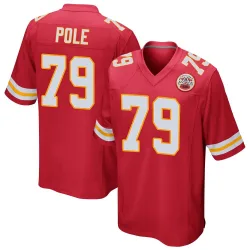 Youth Esa Pole Kansas City Chiefs No.79 Game Team Color Jersey - Red