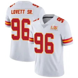 Youth Fabien Lovett Sr. Kansas City Chiefs No.96 Limited Vapor Untouchable Super Bowl LIX Jersey - White