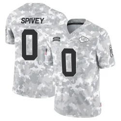 Youth Geor'Quarius Spivey Kansas City Chiefs No.0 Limited 2024 Salute to Service Jersey - Arctic Camo