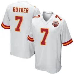 Youth Harrison Butker Kansas City Chiefs No.7 Game Jersey - White