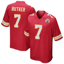 Youth Harrison Butker Kansas City Chiefs No.7 Game Team Color Jersey - Red