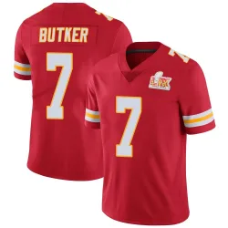 Youth Harrison Butker Kansas City Chiefs No.7 Limited Team Color Vapor Untouchable Super Bowl LIX Jersey - Red