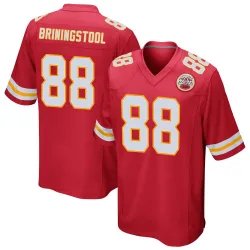 Youth Jake Briningstool Kansas City Chiefs No.88 Game Team Color Jersey - Red