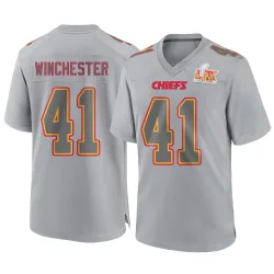 Youth James Winchester Kansas City Chiefs No.41 Game Atmosphere Fashion Super Bowl LIX Jersey - Gray