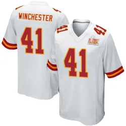 Youth James Winchester Kansas City Chiefs No.41 Game Super Bowl LIX Jersey - White