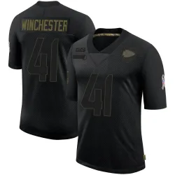Youth James Winchester Kansas City Chiefs No.41 Limited 2020 Salute To Service Jersey - Black