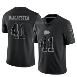 Youth James Winchester Kansas City Chiefs No.41 Limited Reflective Jersey - Black