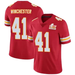 Youth James Winchester Kansas City Chiefs No.41 Limited Team Color Vapor Untouchable Super Bowl LIX Jersey - Red