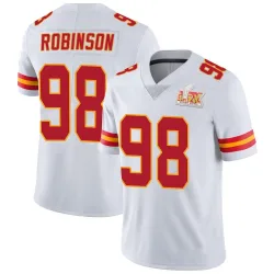 Youth Janarius Robinson Kansas City Chiefs No.98 Limited Vapor Untouchable Super Bowl LIX Jersey - White