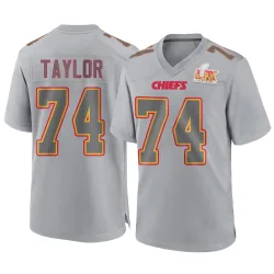 Youth Jawaan Taylor Kansas City Chiefs No.74 Game Atmosphere Fashion Super Bowl LIX Jersey - Gray