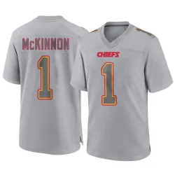Youth Jerick McKinnon Kansas City Chiefs No.1 Game Atmosphere Fashion Jersey - Gray