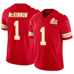 Youth Jerick McKinnon Kansas City Chiefs No.1 Limited Vapor F.U.S.E. Super Bowl LIX Jersey - Red
