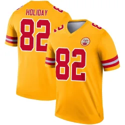 Youth Jimmy Holiday Kansas City Chiefs No.82 Legend Inverted Jersey - Gold