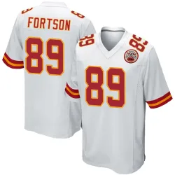Youth Jody Fortson Kansas City Chiefs No.89 Game Jersey - White