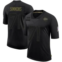 Youth Josh Simmons Kansas City Chiefs No.71 Limited 2020 Salute To Service Jersey - Black