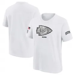 Youth Kansas City Chiefs No. 2024 Salute To Service T-Shirt - White