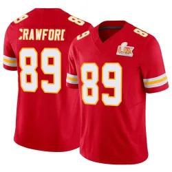 Youth Kekoa Crawford Kansas City Chiefs No.89 Limited Vapor F.U.S.E. Super Bowl LIX Jersey - Red