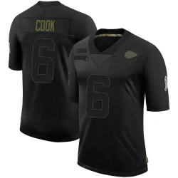Youth Kenny Cook Kansas City Chiefs No.6 Limited 2020 Salute To Service Jersey - Black
