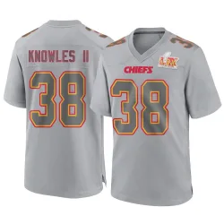 Youth Kevin Knowles II Kansas City Chiefs No.38 Game Atmosphere Fashion Super Bowl LIX Jersey - Gray