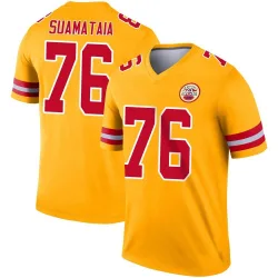 Youth Kingsley Suamataia Kansas City Chiefs No.76 Legend Inverted Jersey - Gold