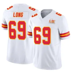 Youth Kyle Long Kansas City Chiefs No.69 Limited Vapor F.U.S.E. Super Bowl LIX Jersey - White