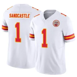 Youth Leon Sandcastle Kansas City Chiefs No.1 Limited Vapor F.U.S.E. Jersey - White