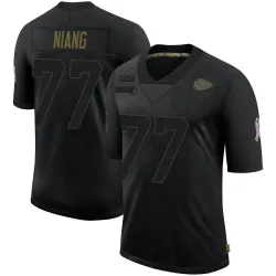 Youth Lucas Niang Kansas City Chiefs No.77 Limited 2020 Salute To Service Jersey - Black