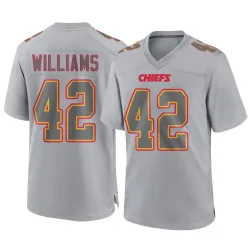 Youth Major Williams Kansas City Chiefs No.42 Game Atmosphere Fashion Jersey - Gray