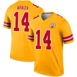 Youth Matt Araiza Kansas City Chiefs No.14 Legend Inverted Jersey - Gold